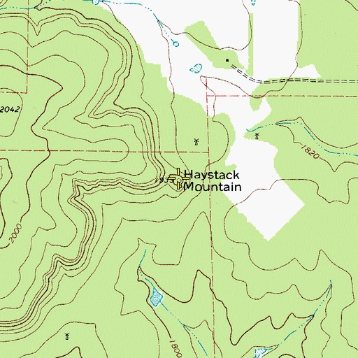 Topographic Map of Haystack Mountain, TX