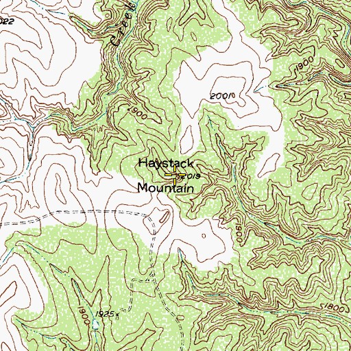 Topographic Map of Haystack Mountain, TX
