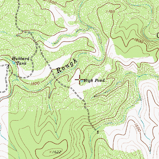 Topographic Map of High Pond, TX