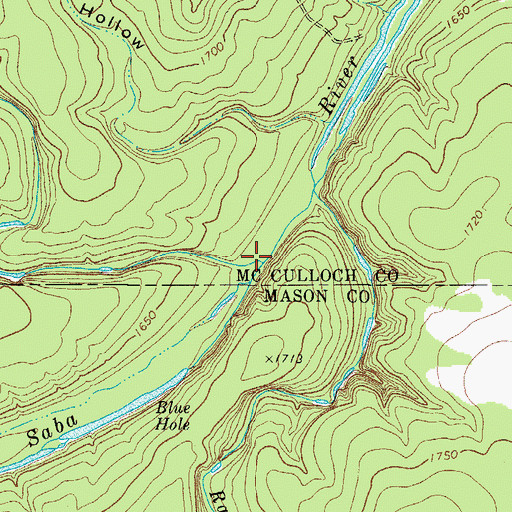 Topographic Map of Hog Creek, TX