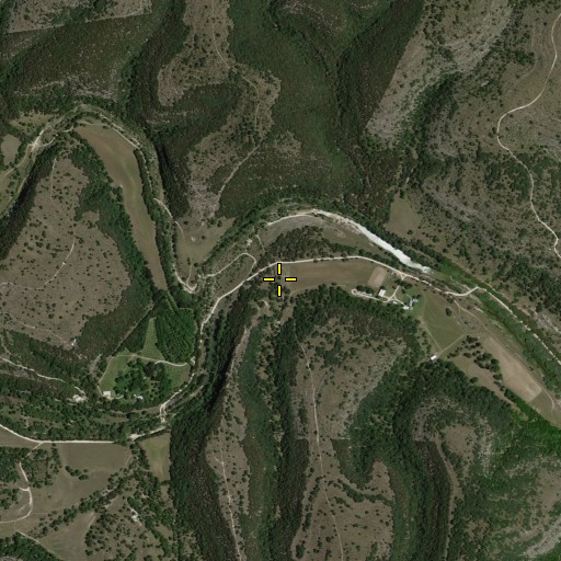 Aerial/Satellite Image of Honey Creek Cemetery, TX