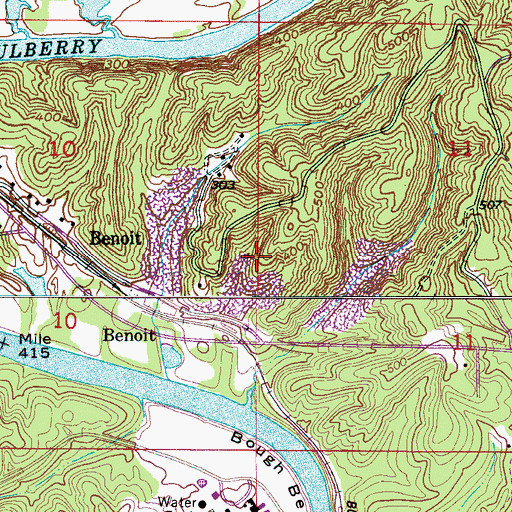 Topographic Map of Samoset Mine, AL