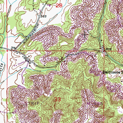 Topographic Map of Riceton Number 5 Mine, AL