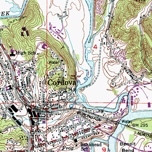 Topographic Map of Oak Leaf Mine, AL