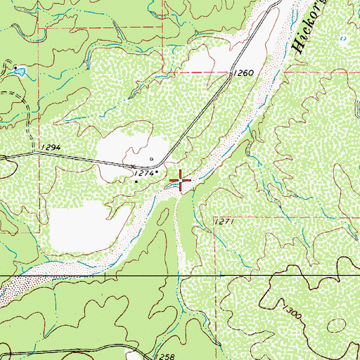 Topographic Map of House Mountain Branch, TX
