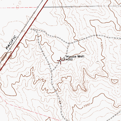 Topographic Map of House Well, TX