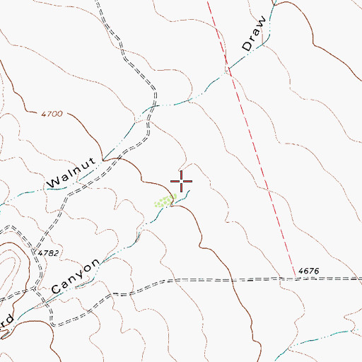 Topographic Map of Howard Canyon, TX