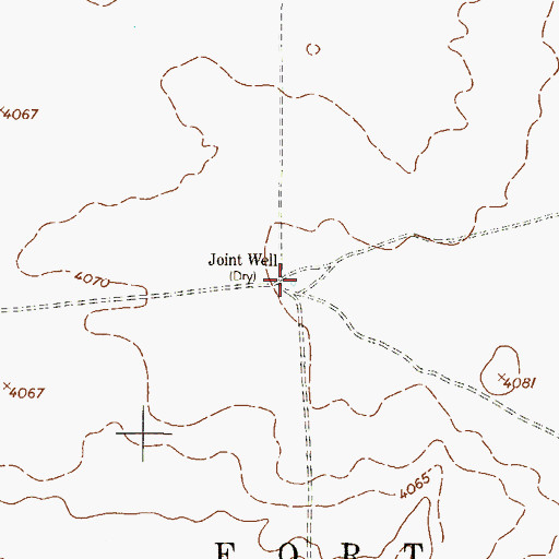 Topographic Map of Joint Well, TX