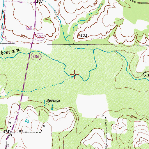 Topographic Map of Jones Creek, TX