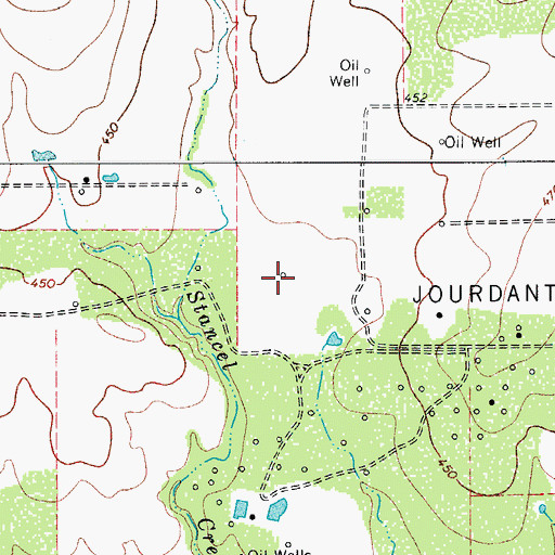 Topographic Map of Jourdanton Oil Field, TX
