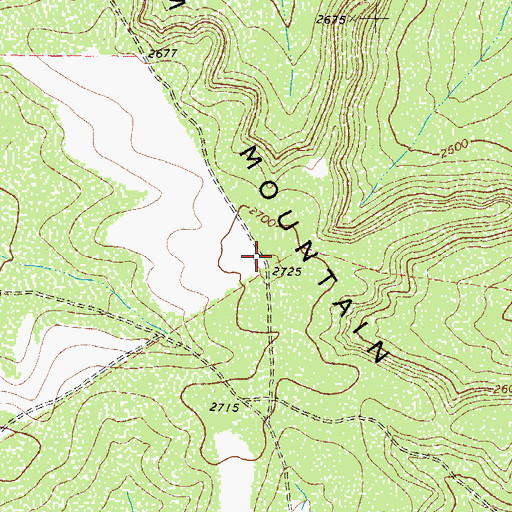 Topographic Map of Ketchum Mountain, TX