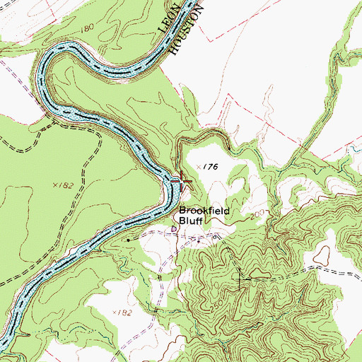 Topographic Map of Knight Creek, TX