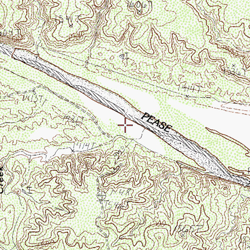 Topographic Map of Little Cactus Creek, TX