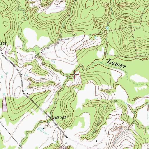 Topographic Map of Little Keechi Creek, TX