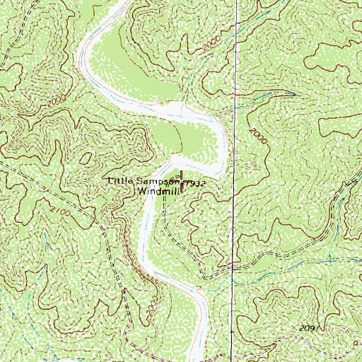 Topographic Map of Little Sampson Windmill, TX