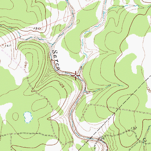 Topographic Map of Little Sarco Creek, TX
