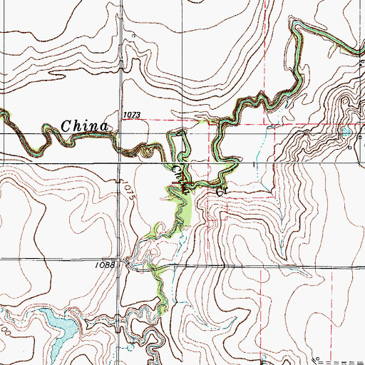 Topographic Map of Long Creek, TX