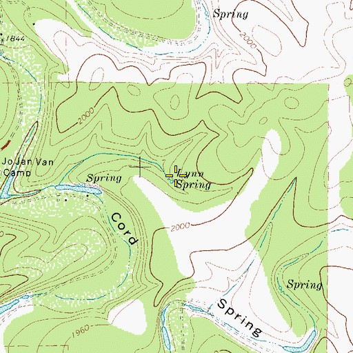 Topographic Map of Lynn Spring, TX