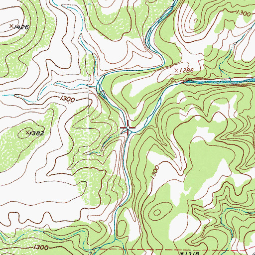 Topographic Map of Marley Creek, TX