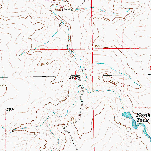 Topographic Map of Martha Creek, NM