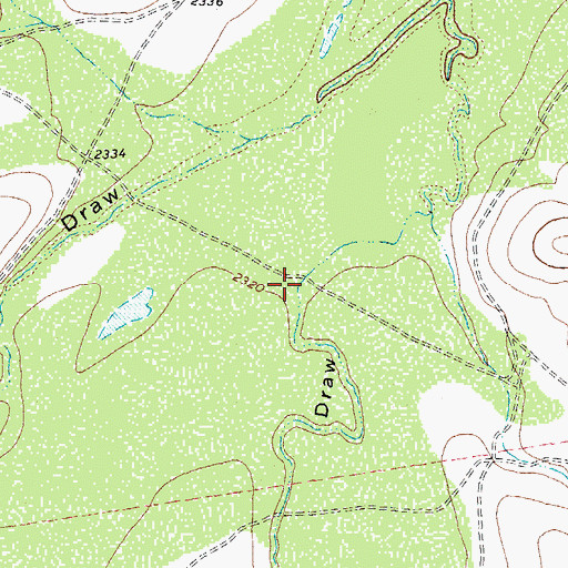 Topographic Map of McDowell Draw, TX