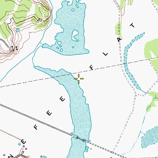 Topographic Map of Menefee Flat, TX