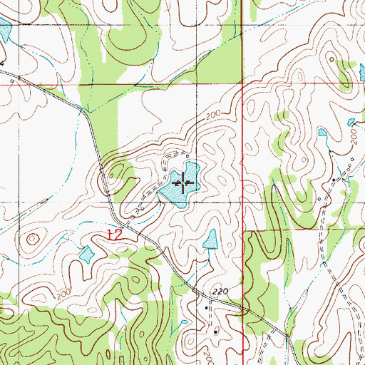 Topographic Map of Coopers Pond, AL
