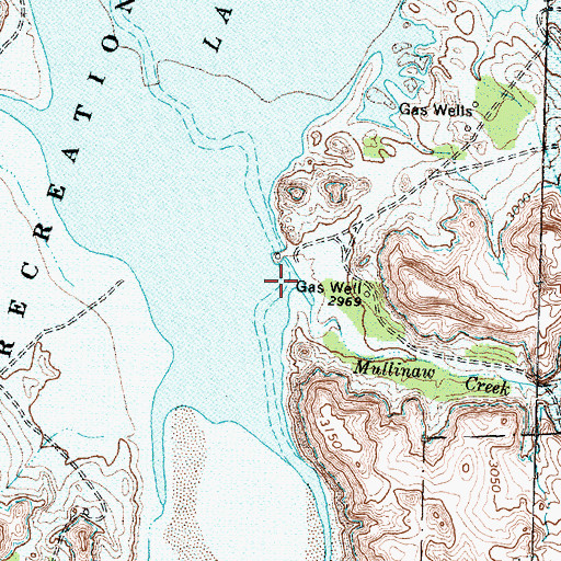 Topographic Map of Mullinaw Creek, TX