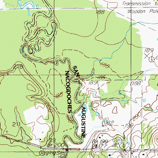 Topographic Map of Niciper Creek, TX