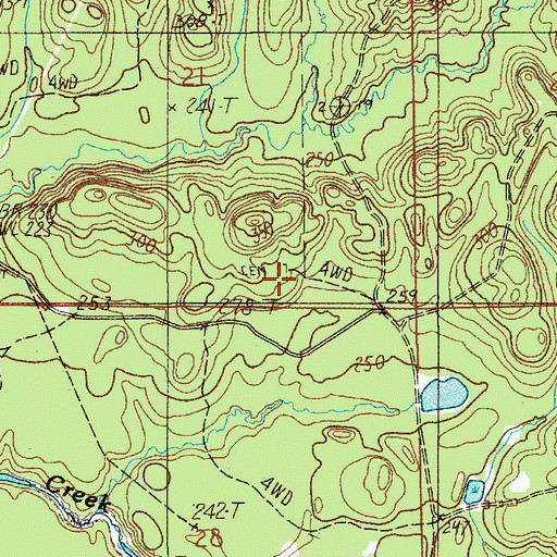 Topographic Map of Mount Clear Church, AL