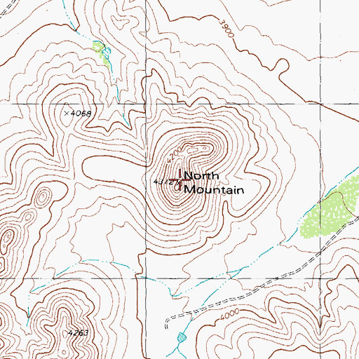 Topographic Map of North Mountain, TX