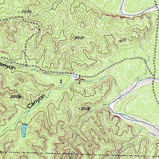 Topographic Map of North Pole Canyon, TX