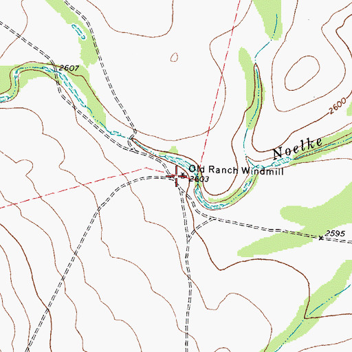 Topographic Map of Old Ranch Windmill, TX