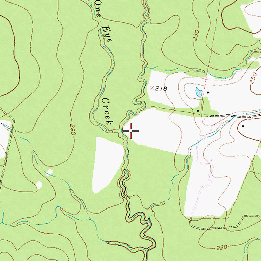 Topographic Map of One Eye Creek, TX