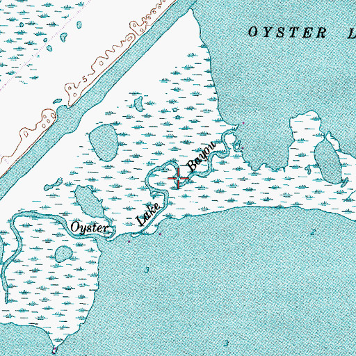 Topographic Map of Oyster Lake Bayou, TX