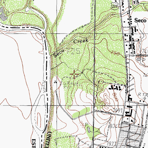Topographic Map of P DeBonner, TX