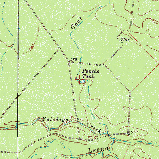 Topographic Map of Pancho Tank, TX