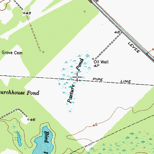 Topographic Map of Pasture Pond, TX