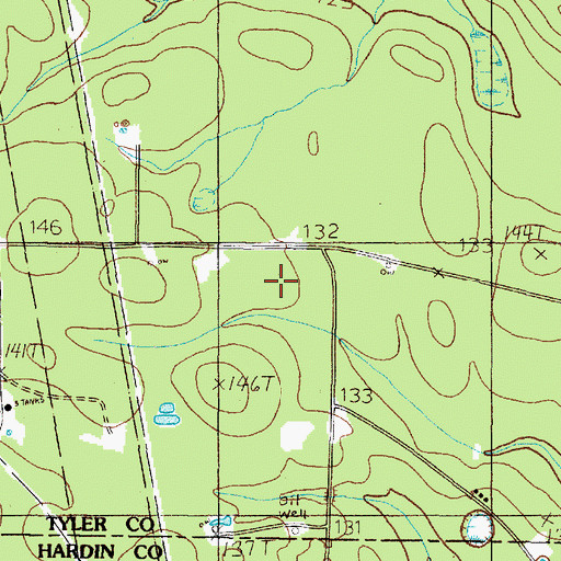 Topographic Map of Pavey Oil Field, TX