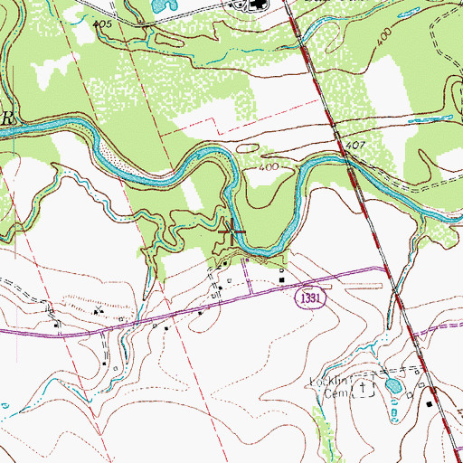 Topographic Map of Pecan Creek, TX