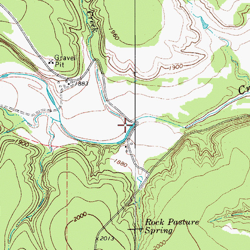 Topographic Map of Pecan Spring Creek, TX