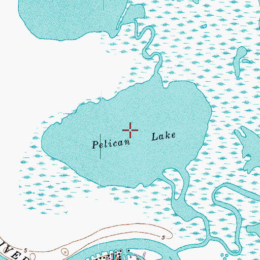 Topographic Map of Pelican Lake, TX