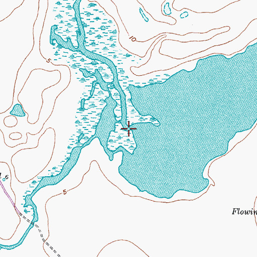 Topographic Map of Peyton Creek, TX