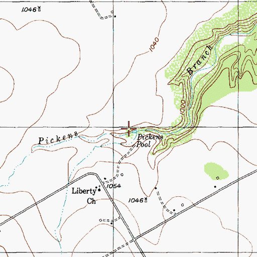 Topographic Map of Pickens Pool, TX
