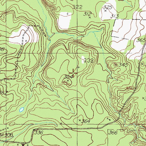 Topographic Map of Pleasant Hill Church, TX