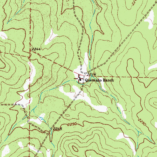 Topographic Map of Quemado Ranch, TX