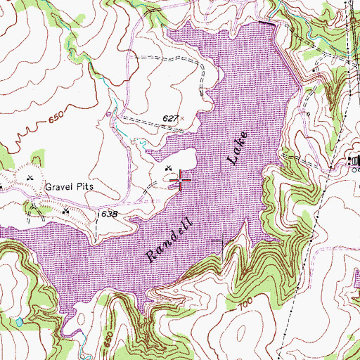 Topographic Map of Randell Lake, TX