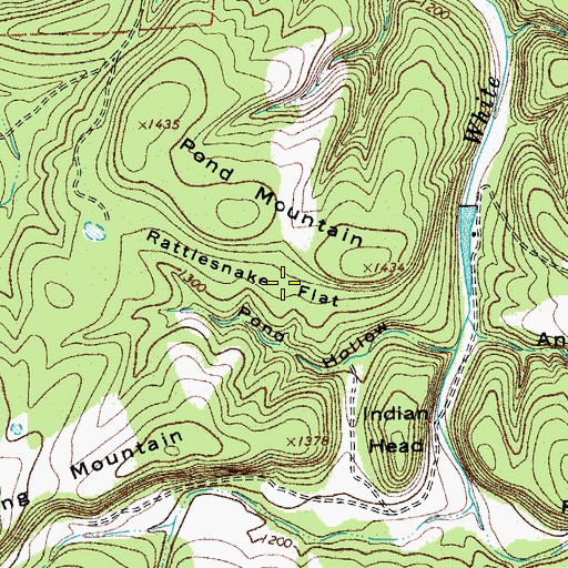 Topographic Map of Rattlesnake Flat, TX