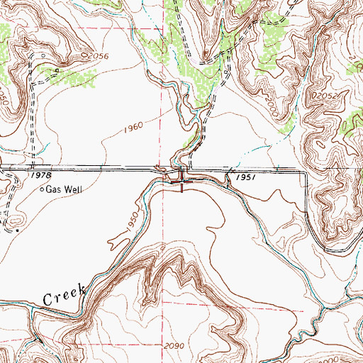Topographic Map of Raven Creek, TX