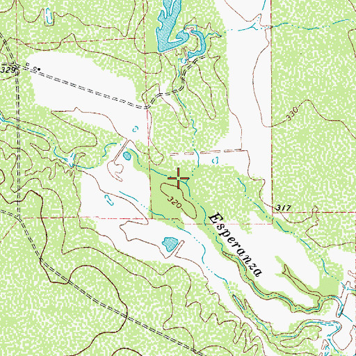 Topographic Map of Rawhide Creek, TX
